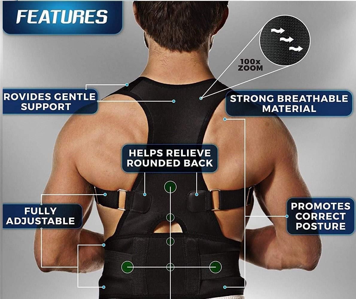 Adjustable back pain relief & posture correcter belt